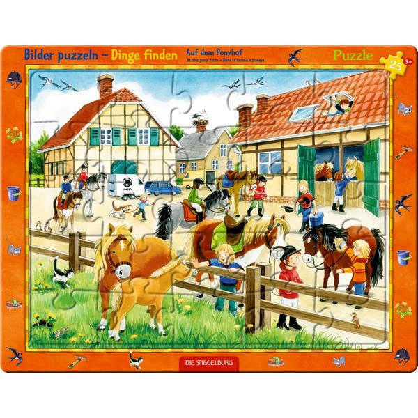SPIEGELBURG COPPENRATH Framepuzzel - Op de ponyboerderij (25 stukjes)