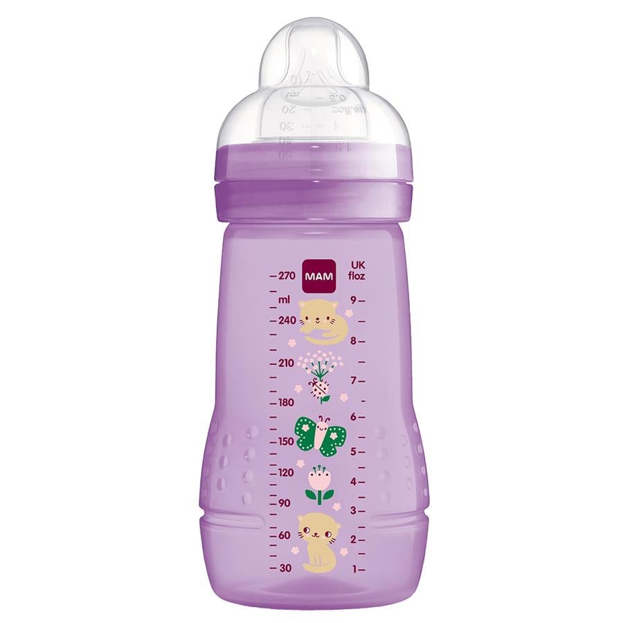 MAM Babyflasche Easy Active 270 ml 0+ Monate, Katze/ Schmetterling 


