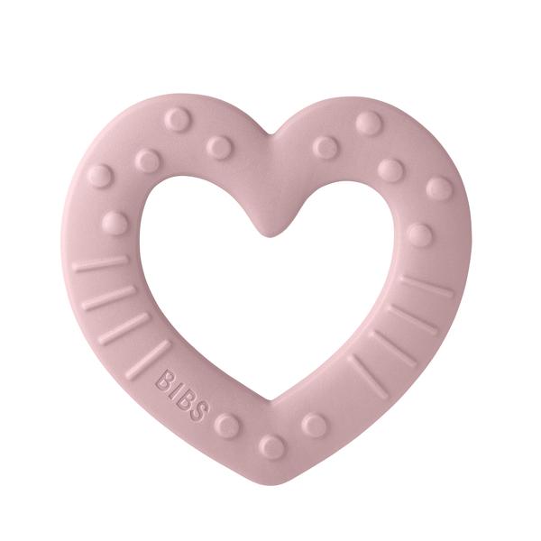 BIBS® Pierścień na ząbkowanie Baby Bitie Peach Heart od 3 miesięcy, różowy Plum 