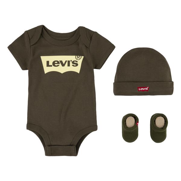 Levi's®Set body med mössa och skor olivgrön 0-6 månader