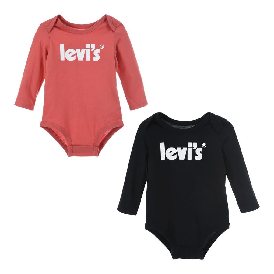 Levi's®2 pack Bodies zwart/grijs