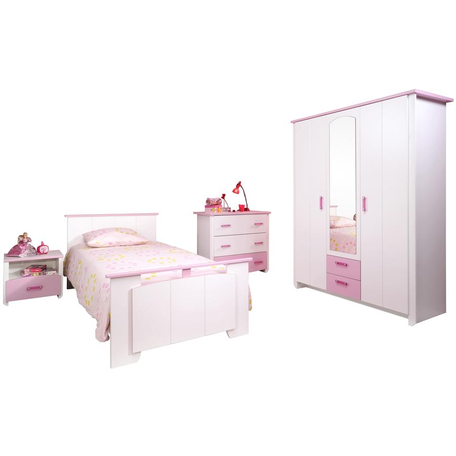 Parisot Kinderzimmer-Set "Biotiful 12", 4-tlg Weiß-Rosa Weiß / Rosa