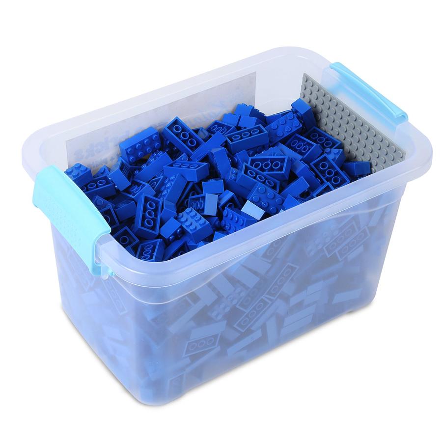 Katara Bausteine - 520 Stück mit Box und Grundplatte, blau