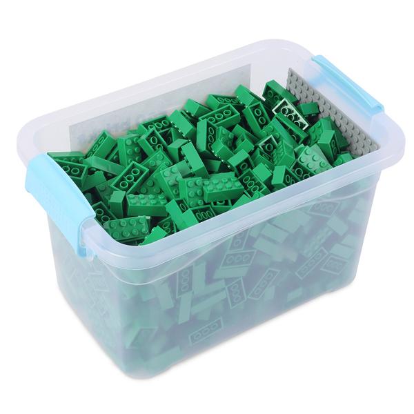 Katara Klocki, 520 sztuk z pudełkiem i płytą konstrukcyjną, zielone