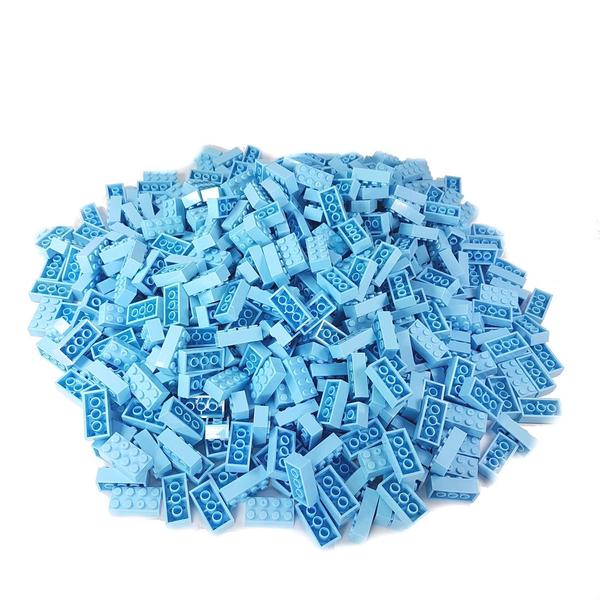 Katara Byggeklodser - 520 dele med æske og bundplade, lyseblå