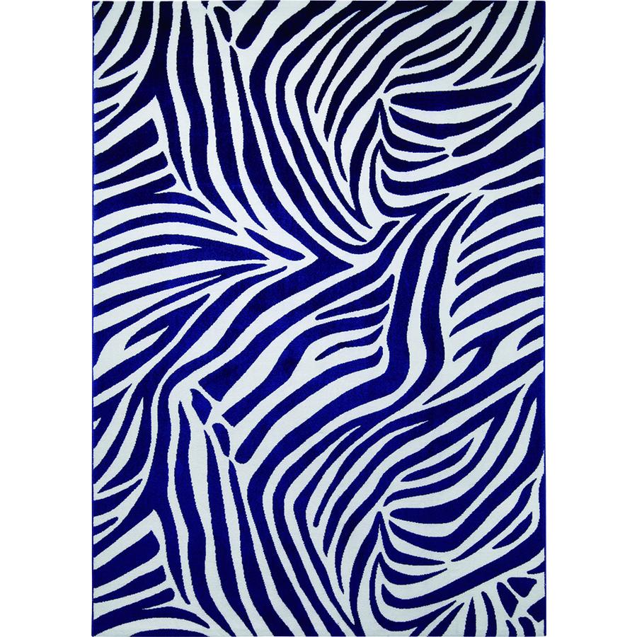 Wecon home Kurzflorteppich Zebra blau/weiß