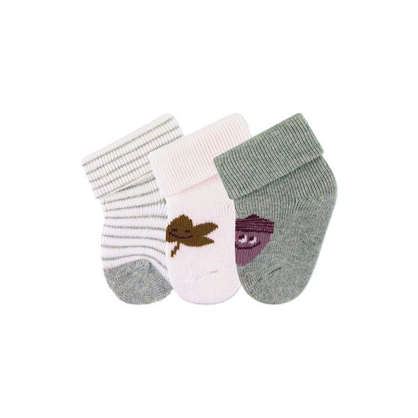 Sterntaler First Baby Socks 3-paket med randiga ecru