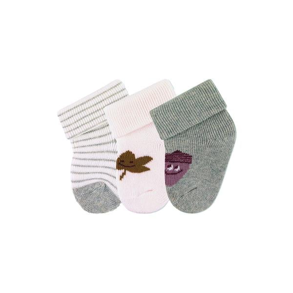 Sterntaler First Baby sokker 3-pak stribet ecru