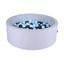 knorr® toys Bällebad soft Geo cube grey inklusive 300 Bälle creme/grey/lightblue