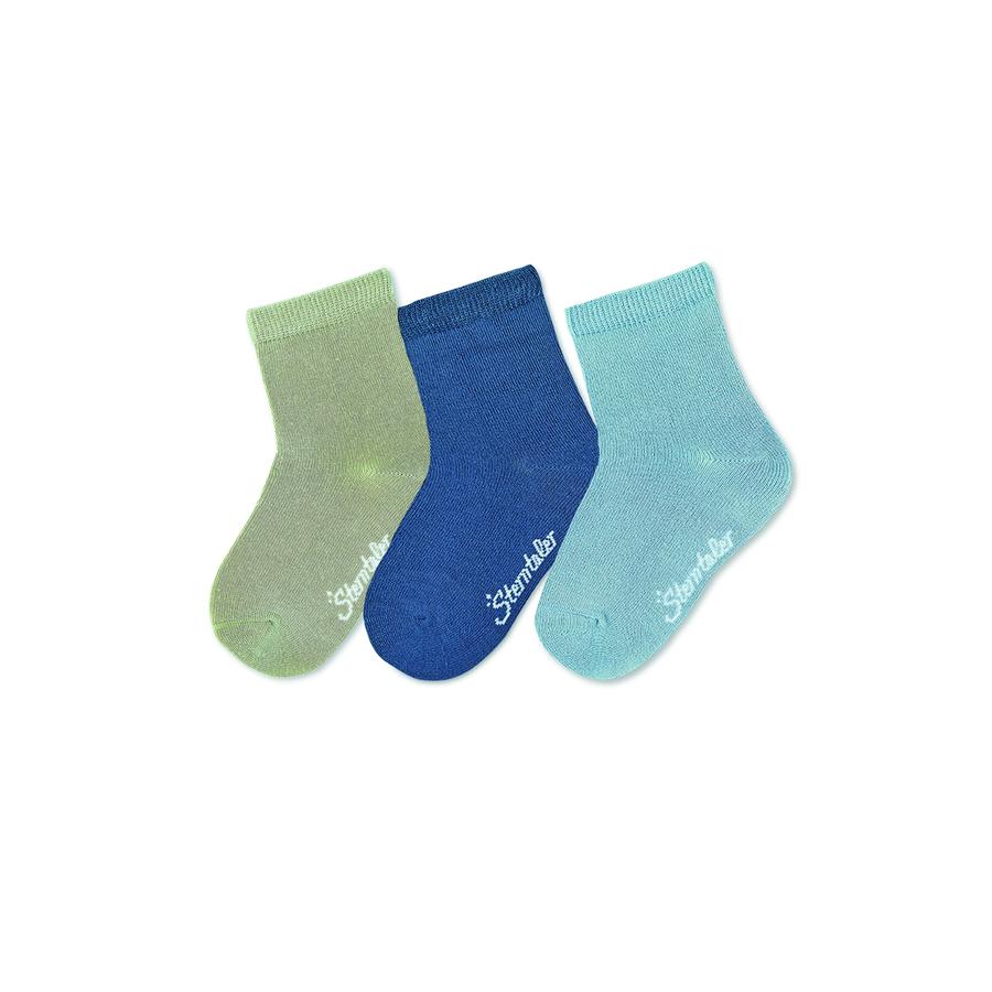 Sterntaler Ponožky 3-pack Uni Bamboo blue 