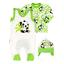 Baby Sweets 3tlg Set Strampler + Shirt + Mütze Happy Panda grün weiß