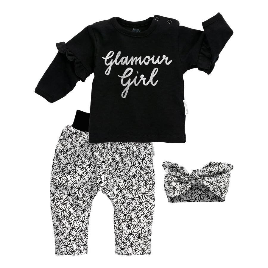 Baby Sweets 3tlg Set Shirt + Hose + Mütze Glamour Collection by Katja Kühne weiß schwarz