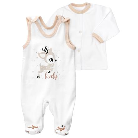 Baby Sweets 2tlg Set Strampler + Shirt Lovely Deer beige weiß braun