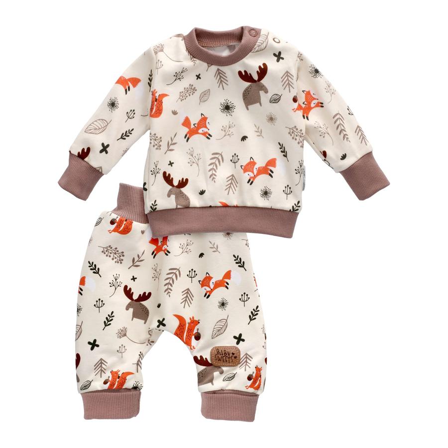 Baby Sweets 2tlg Set Shirt + Hose Lieblingsstücke Tierwelten braun creme