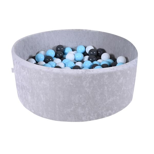 knorr® toys Piscina di palline soft Grey, incl 300 palline crema /grigio/ azzurro