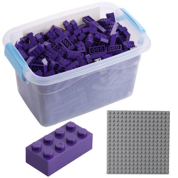 Katara Bloques de construcción con caja y placa base lila 520 piezas