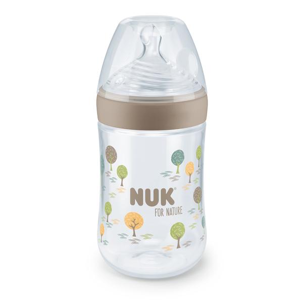 NUK Babyflaske til Nature 260ml, brun