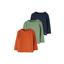 s. Olive r Košile s dlouhým rukávem 3-pack orange /zelená/modrá