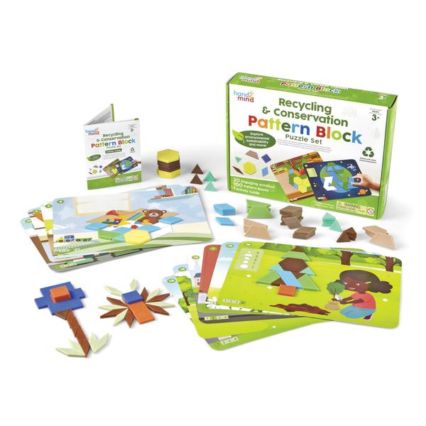 Learning Resources ® Recycling &amp; Duurzaamheid Patroon Blokpuzzel Set