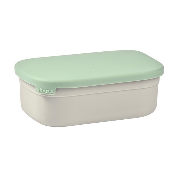  BEABA  ® Roestvrij stalen lunch box - velvet grijs/ framboos groen