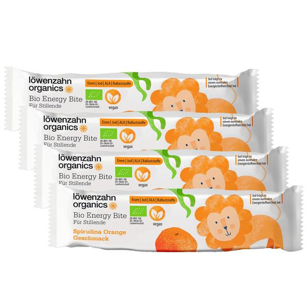 löwenzahn organics Bio Energy Bite für Stillende Spirulina Orange 4 x 50 g
