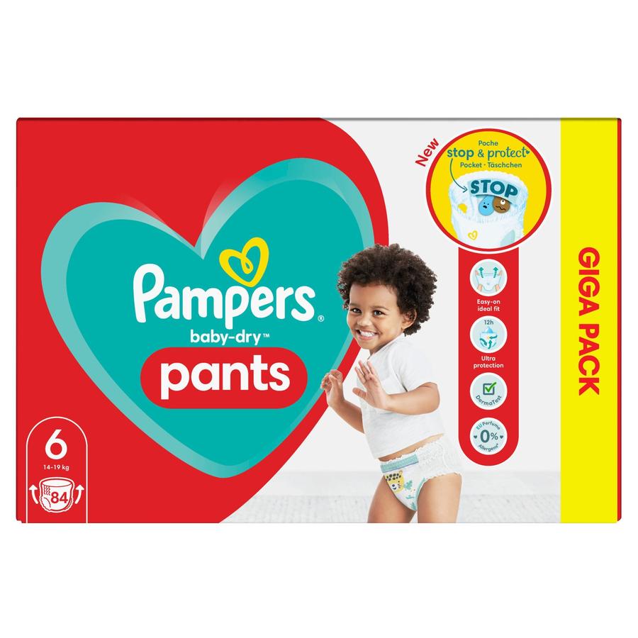 Pampers Baby Dry Pants, Gr.6 Extra Large, 15+kg, Giga Pack (1x 84 trusebleier)
