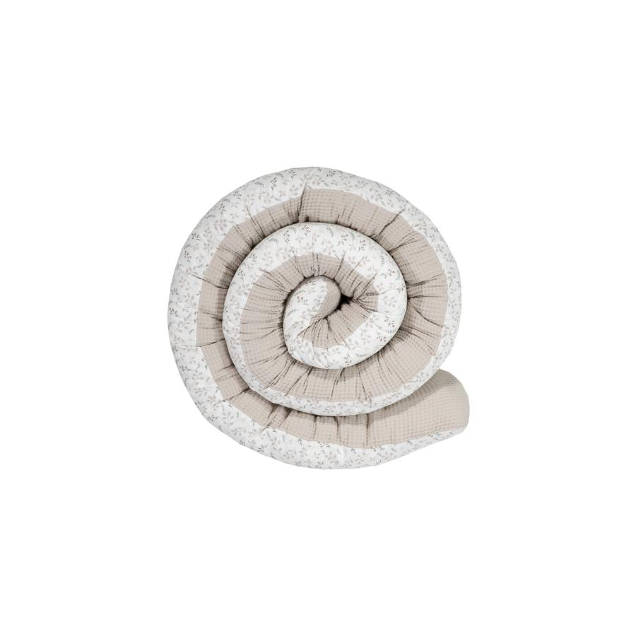 ULLENBOOM Babyseng med slange med vaffel Floral Sand 300cm