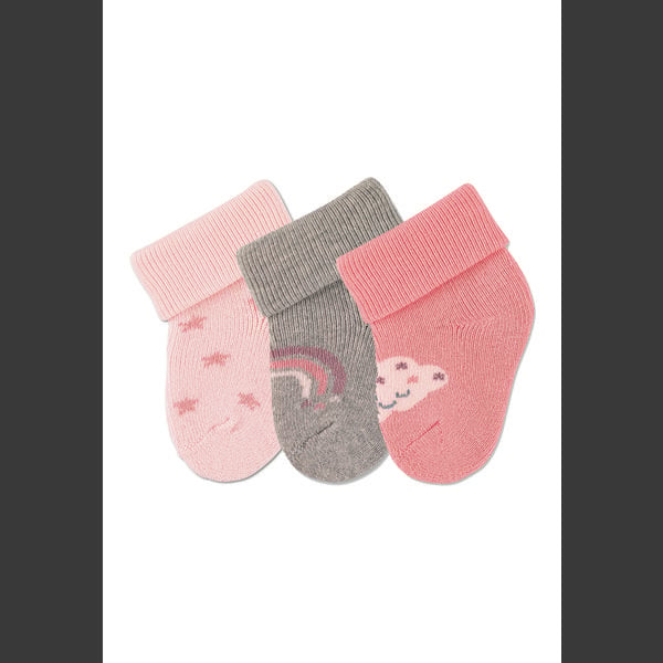Sterntaler First Baby Socks 3-paket Stars Pink 