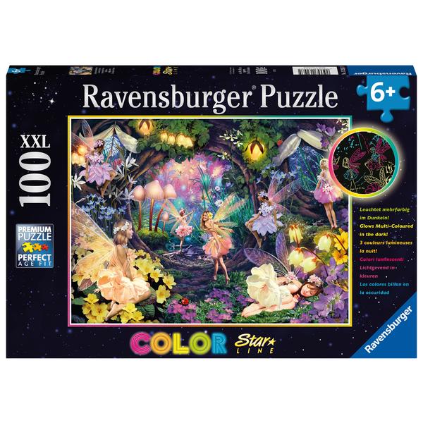 Ravensburger Color Star Line Puzzle - glødende skovfeer