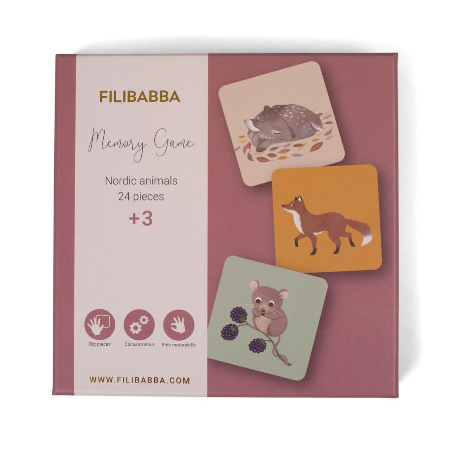 Filibabba  Memory Spel - Nordic Animal World