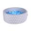 Knorrtoys Bällebad soft - "Grey white dots" - 300 balls soft blue/blue/transparent grau