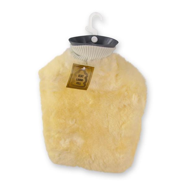Heitmann Varmtvandsflaske i lammeskind guld-beige