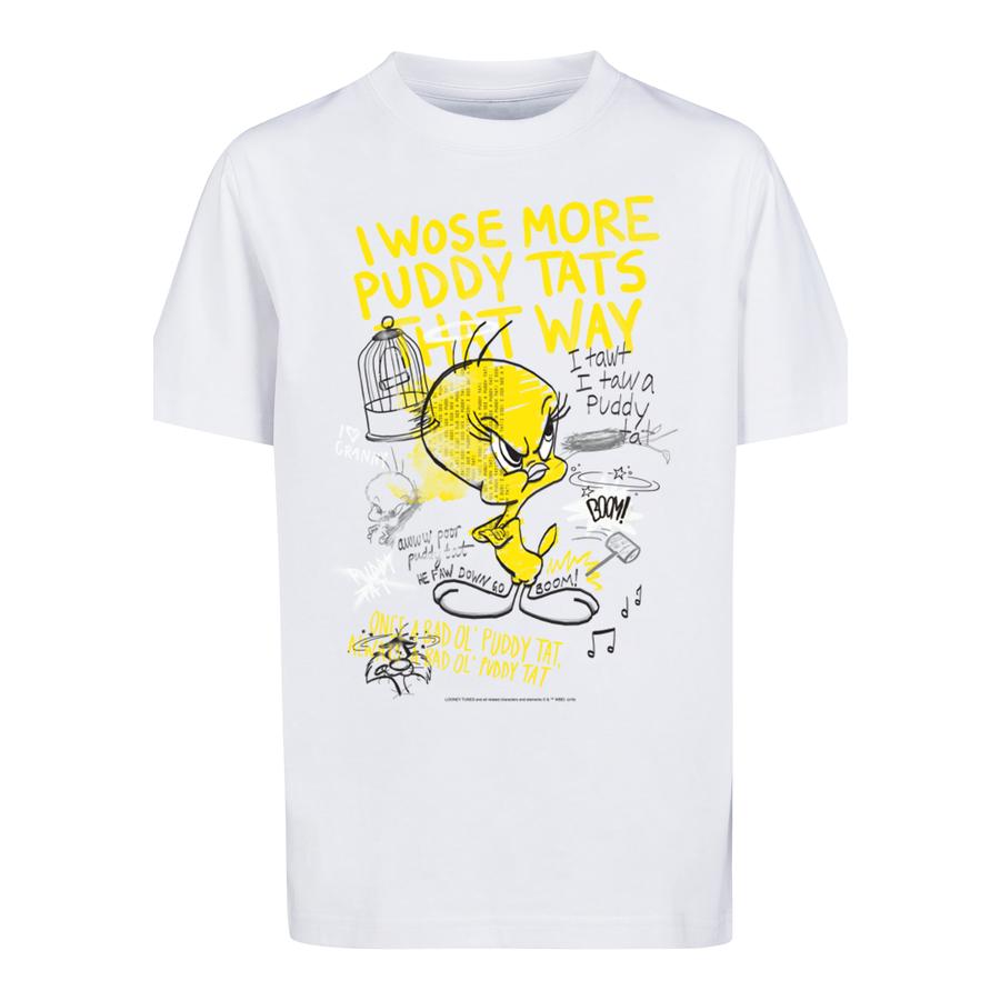 F4NT4STIC T-Shirt Looney Tunes Tweety Pie More Puddy Tats weiß