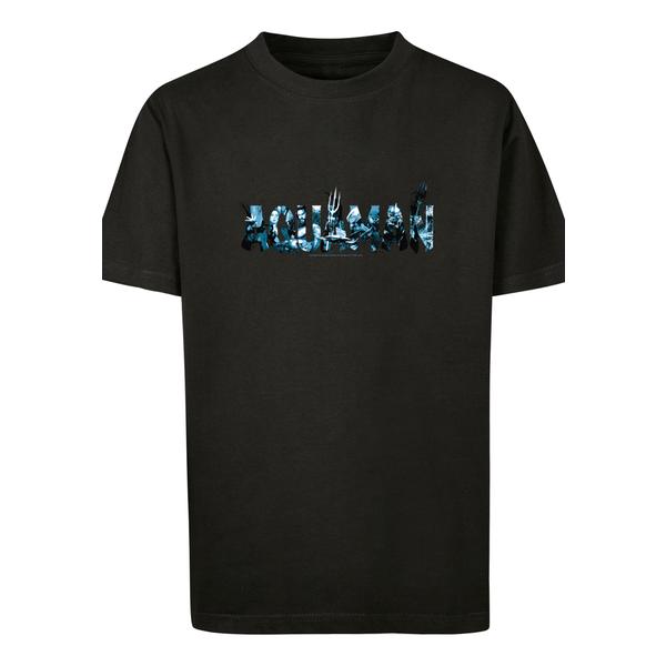 F4NT4STIC T-Shirt DC Comics Aquaman Text Logo schwarz