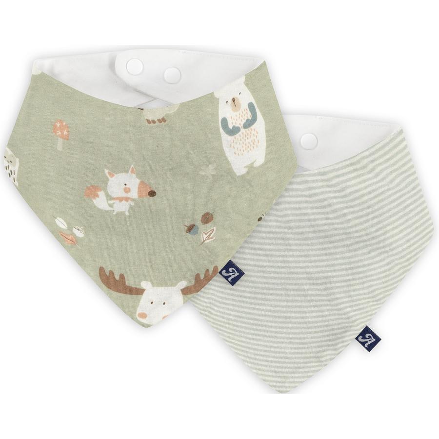 Alvi ® Triangle tørklæde 2-pack Baby Forest farvet/grønt