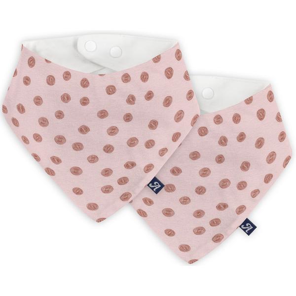 Alvi ® Triangle tørklæde 2-pack krøllede prikker pink