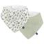 Alvi ® Driehoekige sjaal 2-pack Petit Fleurs groen/wit