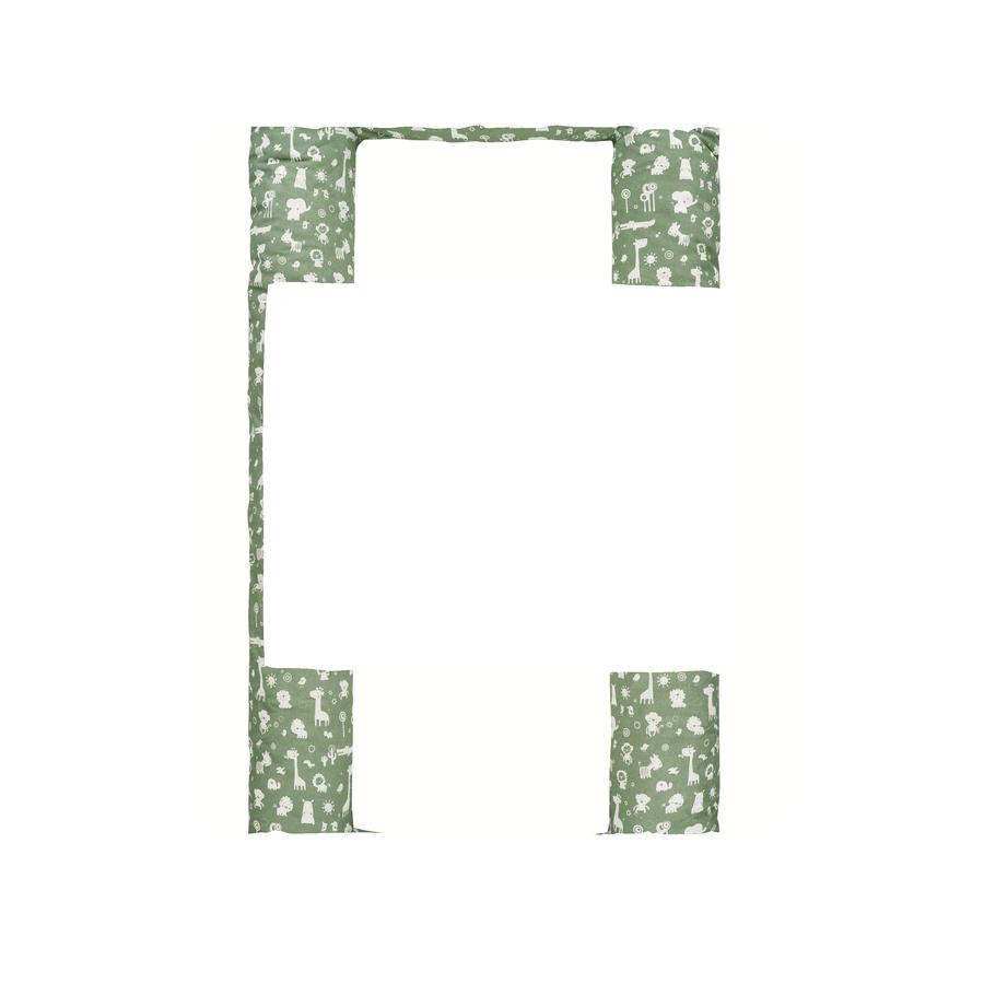 Alvi ® Slumber-Carré Graniet Animals graniet groen/wit 70 x 140 cm