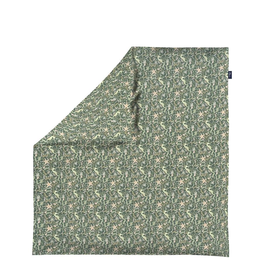 Alvi ® Sängkläder Underwater World grön/beige 80 x 80 cm