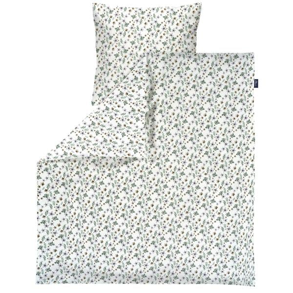 Alvi ® Beddengoed Petit Fleurs groen/wit 80 x 80 cm
