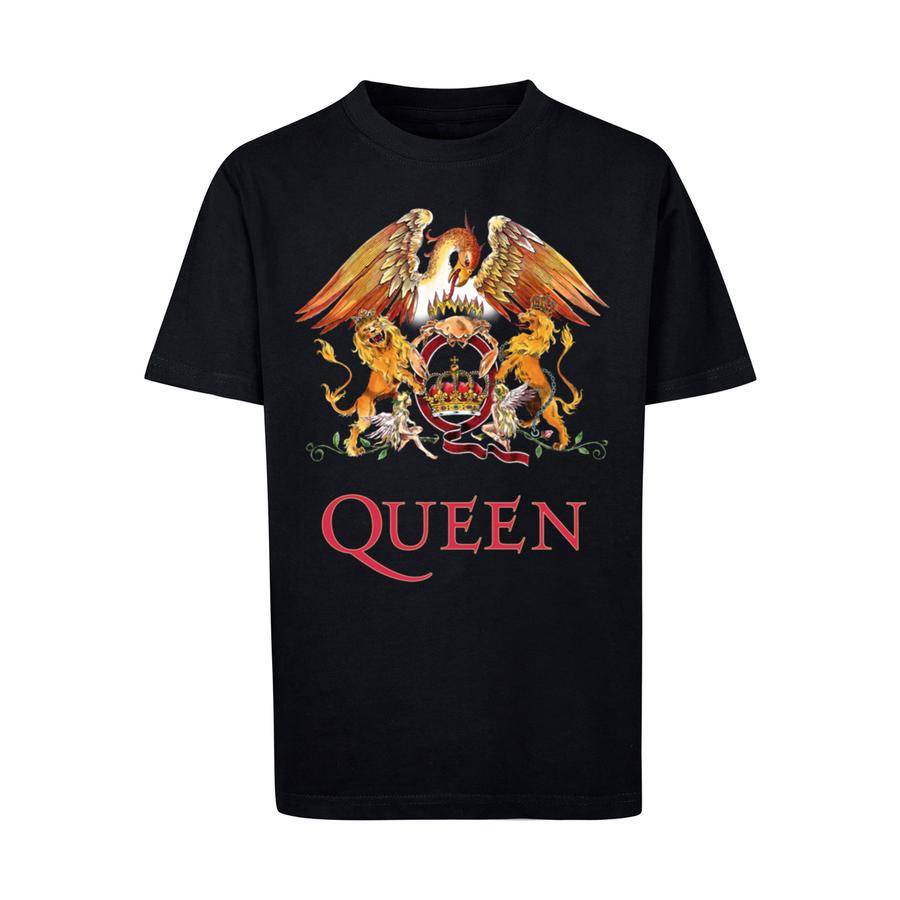 F4NT4STIC T-Shirt Queen Rockband Classic Crest Black schwarz