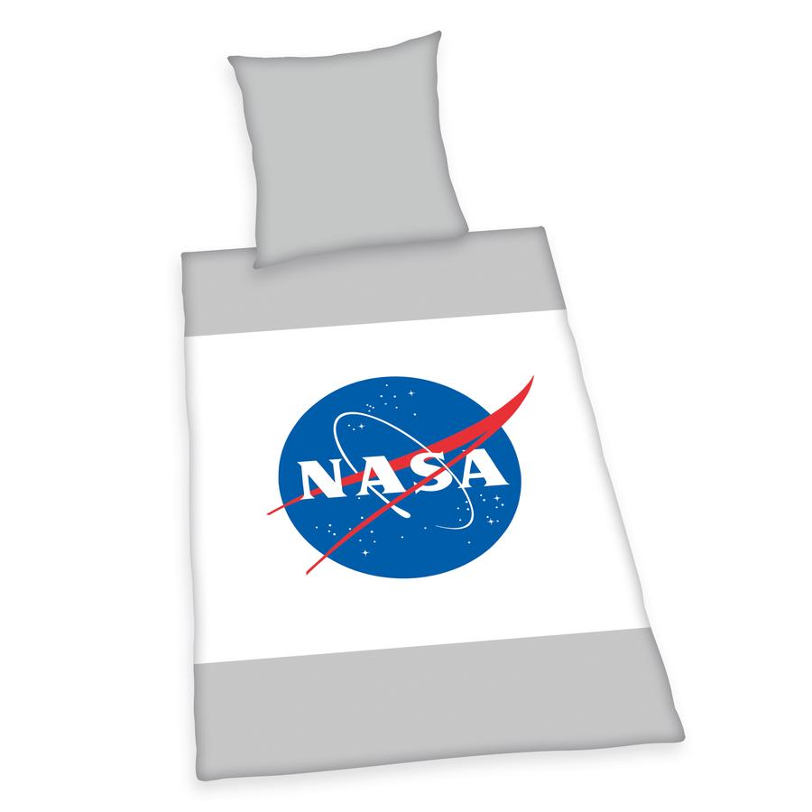HERDING Sängkläder NASA gråvitt 135 x 200 cm