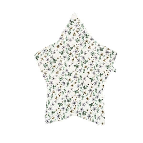 Alvi ® Star pude Petit Fleurs grøn/hvid