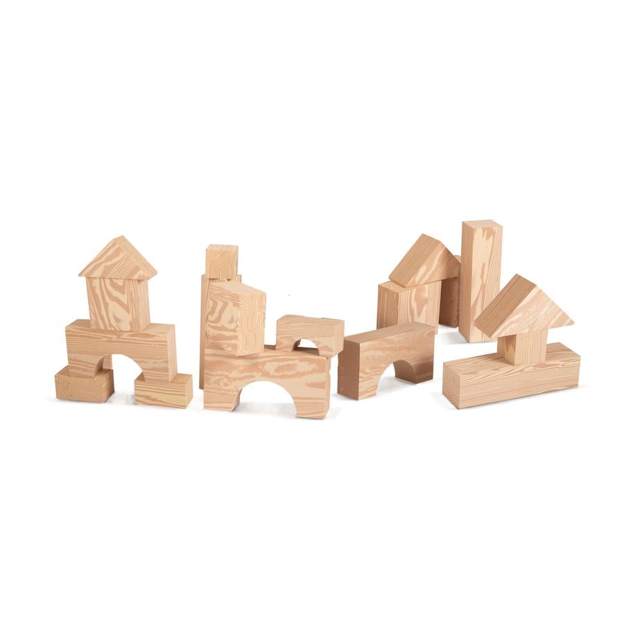 Edushape 32 stavebních bloků podobných dřevu