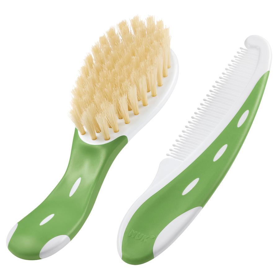 NUK cepillo para bebé de cabello natural color verde