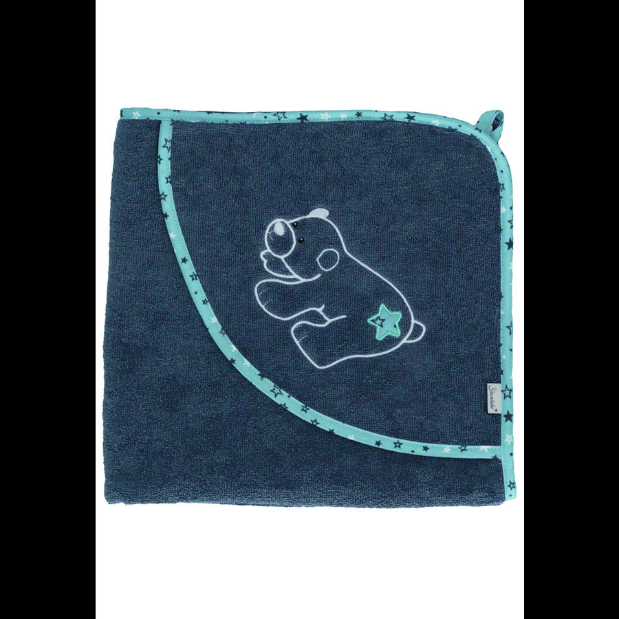 Sterntaler Badehåndklæde med hætte 100 x 100 cm Elia jerngrå 