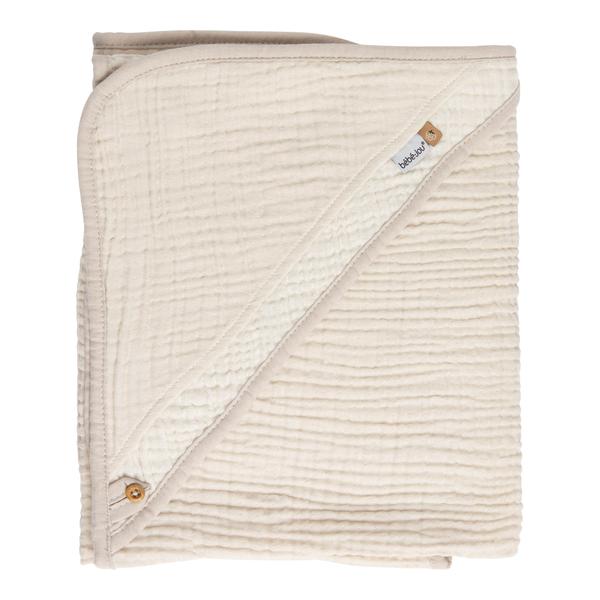bébé jou® håndklæde med hætte Pure Cotton Sand 