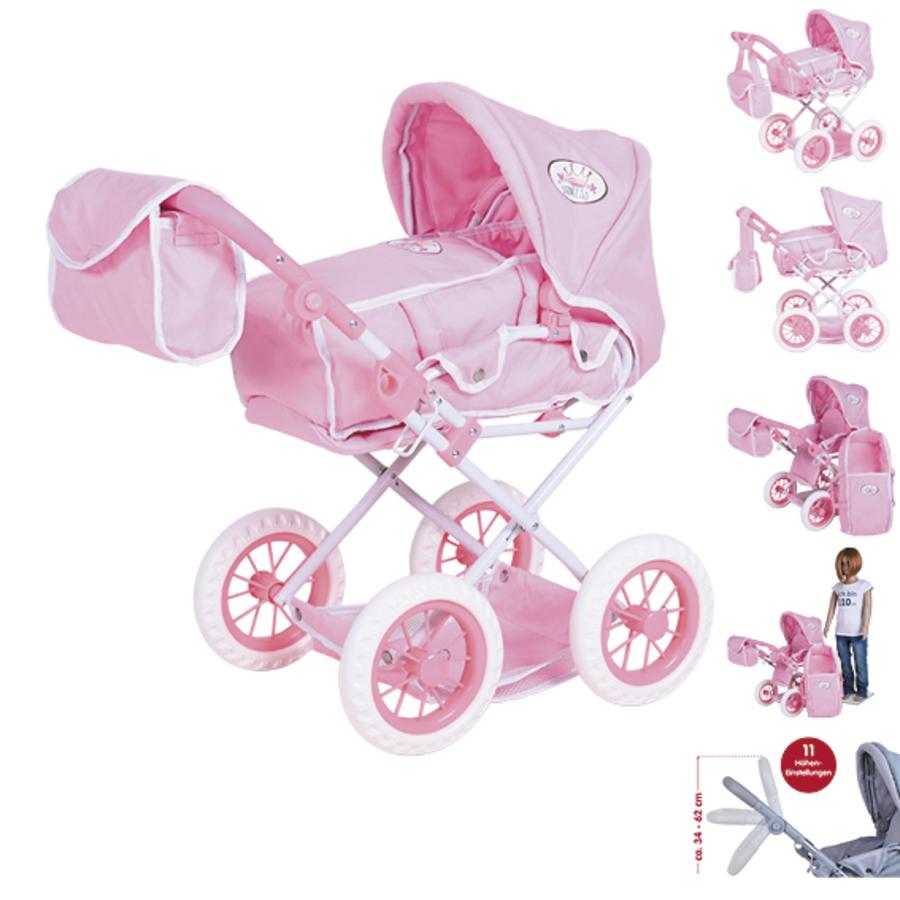 knorr® speelgoed Ruby poppenwagen, Prince ss white rose