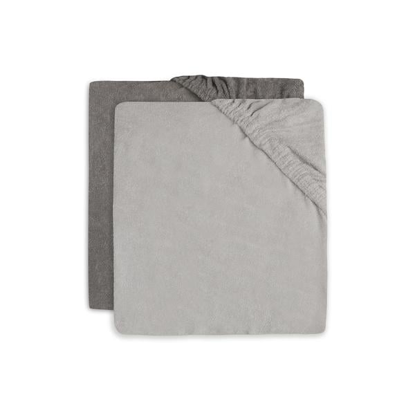 jollein 2 Pack Changing Mat Cover 50x70cm Terrycloth - Storm Grey