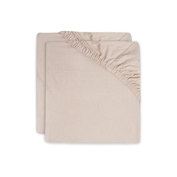 jollein Fitted Sheet Cradle Jersey 40/50x80/90cm Pakke med 2 stk. lyserødt 